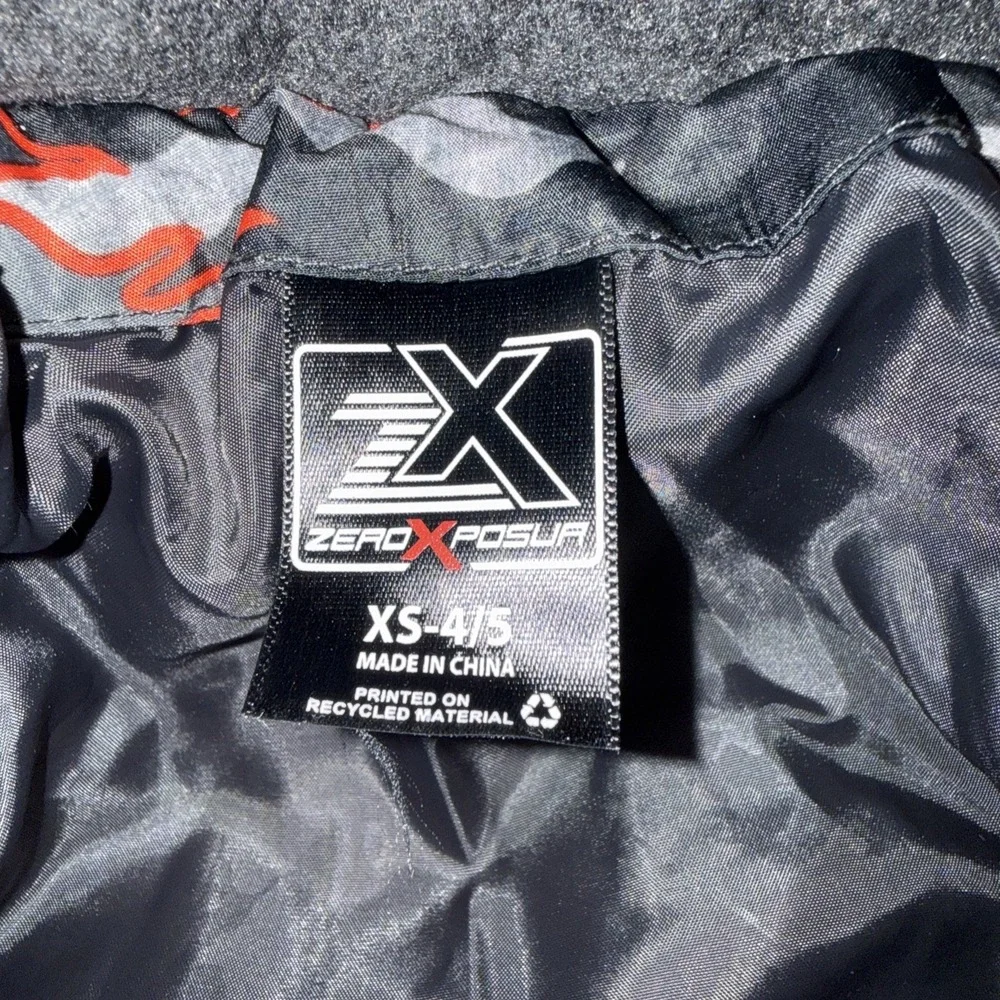 ZeroXposur Toddler 2 In 1 Puffer Hooded Winter Jackets Orange Gray Size XS 4/5